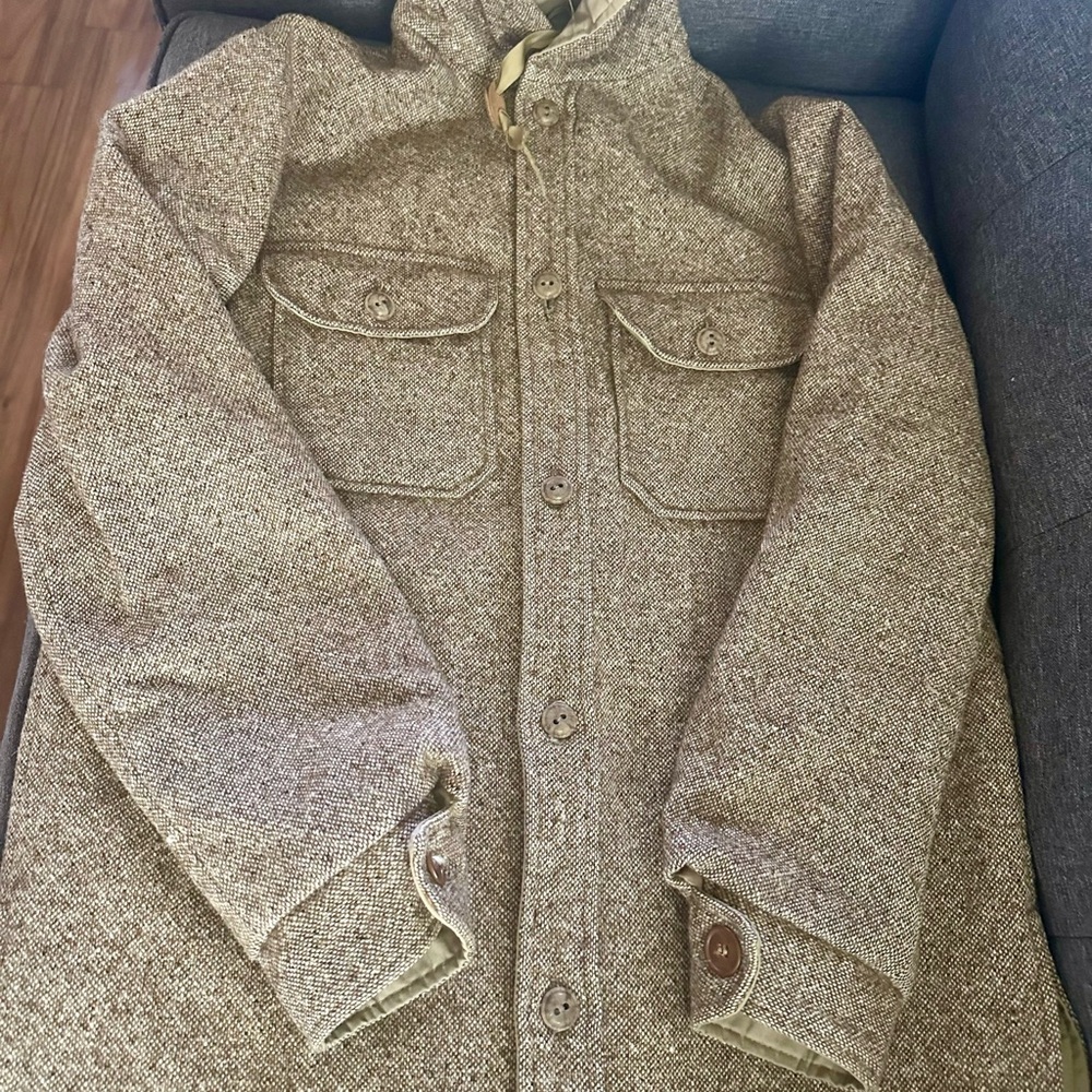 Unisex Reversible Tan Wool Jacket